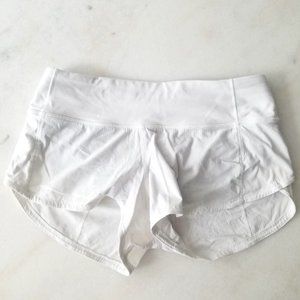 Lululemon Speed Up High-Rise Lined Short in White Size 2